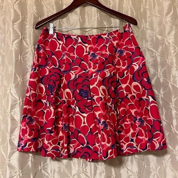 Lilly Pulitzer Dresses & Skirts - Lilly Pulitzer Silk Festiva Print Pleated Skirt Pink Floral Vintage Vtg